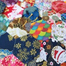 56 件日式六角形预切缎面烫金布束适用于 DIY 手工绗缝拼布 1.57 英寸 - 56pcs - 查看 9