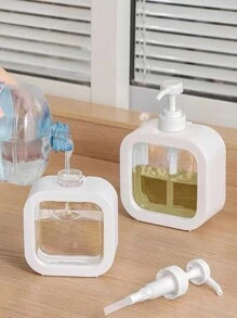 1 件大容量洗衣粉容器带盖密封塑料瓶适用于家庭储存洗衣粉、浴室配件储存、浴室储物罐 - 彩色 - 查看 3