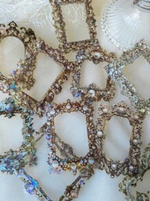 10 Tờ/Gói Vintage Khung Cắt Dán Thú Cưng Dán DIY Nhật Ký Rác Tạp Chí Trang Trí Làm Thiệp Dán Album Thêu Sò - Nhiều màu - Xem 1