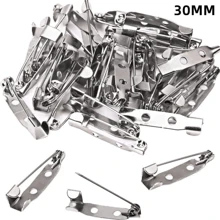 30 Stück Verschlussnadeln, Silber Brosche Verschluss Nadel, Verschlussnadeln für Broschen, Brosche Nadel Verschlüsse, Stecknadel, für Namenschilder, Schmuckherstellung und DIY Basteleien (30MM) Kleidernadel Accessoires für Kleidung, Tasche, Schule, Büro, Hemden, Jacken, Weihnachten, Halloween, Kostümzubehör, Taschencharms, lustige, süße Geschenke für Lehrer - Verschiedenfarbig - Übersicht 7