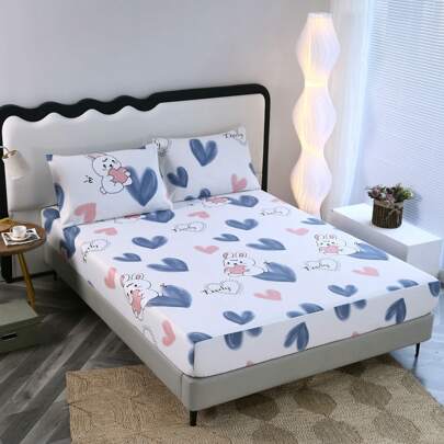 1pc Printed Fitted Sheet [Pillowcases Not Included]