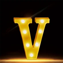 1 件大号数字字母灯、LED 灯、发光数字夜灯、婚礼情人节生日派对圣诞节家庭酒吧派对装饰装饰灯、万圣节、圣诞节 - 多款顏色 - 查看 49