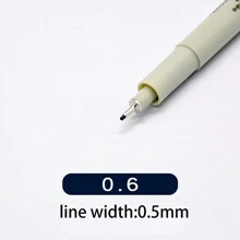 sipa 毡尖笔，单支笔或套装，适合日常学习 - 黑色 - 查看 17