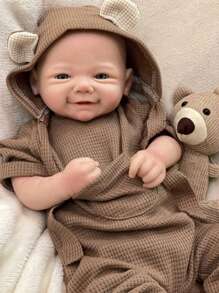 1 Máy Tính 18Inch Vivienne Full Silicone Bé Gái Tái Sinh Búp Bê Handmade Bebe Cảm Ứng Mềm Mại 3D Sơn Da Bé Sơ Sinh búp Bê, Trang Trí Phòng - Búp bê tái sinh - Xem 3