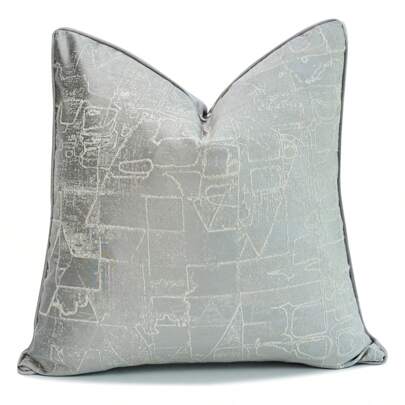 1 pezzo Copricuscino ad alta precisione, Moderna copertura per cuscino di lusso, Stile europeo retrò, Cuscino moderno minimalista, Schienale di divano di lusso per il soggiorno, Copertura per cuscino grigia (Cuscino del modello della stanza), Cuscino lombare per il letto, Stile di campagna, Stile bohemien, Stile di lusso, Palazzo, Stile nordico, Minimalista moderno, Hotel, Villa di lusso, 30x50cm, 45x45cm, 50x50cm, 60x60cm (Nucleo del cuscino non incluso)