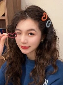 20 piezas de Pinzas para el cabello con forma de corazón dulce y lindo de inspiración Y2K, apropiado para uso diario, boda, fiesta, trayecto, escuela, oficina, playa, vacaciones, cumpleaños, festivales, regalos del Día de San Valentín