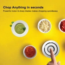 Feizsmile Powerful 304 Stainless Steel Portable Electric Food Chopper And Processor - 350ml Plastic Mini Wireless USB Handheld Garlic Slicer, Suitable For Vegetables And Meats - White - View 7
