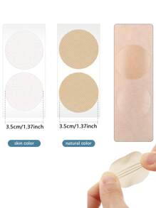 20對男士運動乳頭貼，隱藏式乳頭貼，乳頭保護貼，乳頭貼紙，乳頭貼片，防摩擦貼片，適用於防止乳頭擦傷和跑步摩擦，男士隱形一次性乳頭套，適用於跑步運動健身和日常穿著，防水透氣乳頭貼片 - 彩色 - 查看 3