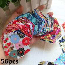 56 件日式六角形预切缎面烫金布束适用于 DIY 手工绗缝拼布 1.57 英寸 - 56pcs - 查看 11