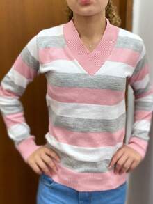 Women Sweaters - Màu Hồng baby - Xem 3