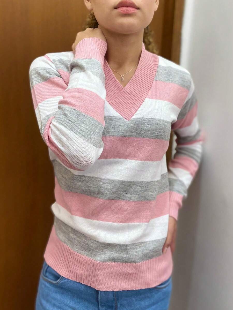 Women Sweaters - Màu Hồng baby - Xem 1