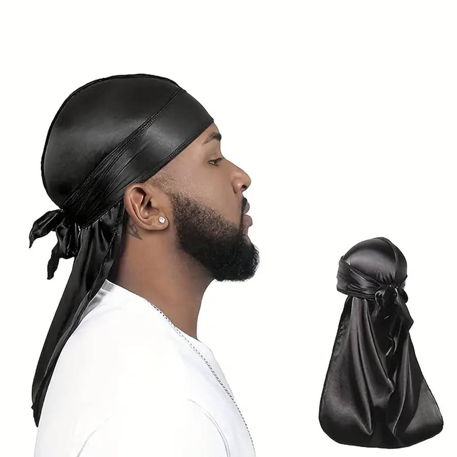 1pc Outdoor Fashionable Satin Soft & Breathable Unisex Durag - Multicolor - View 1