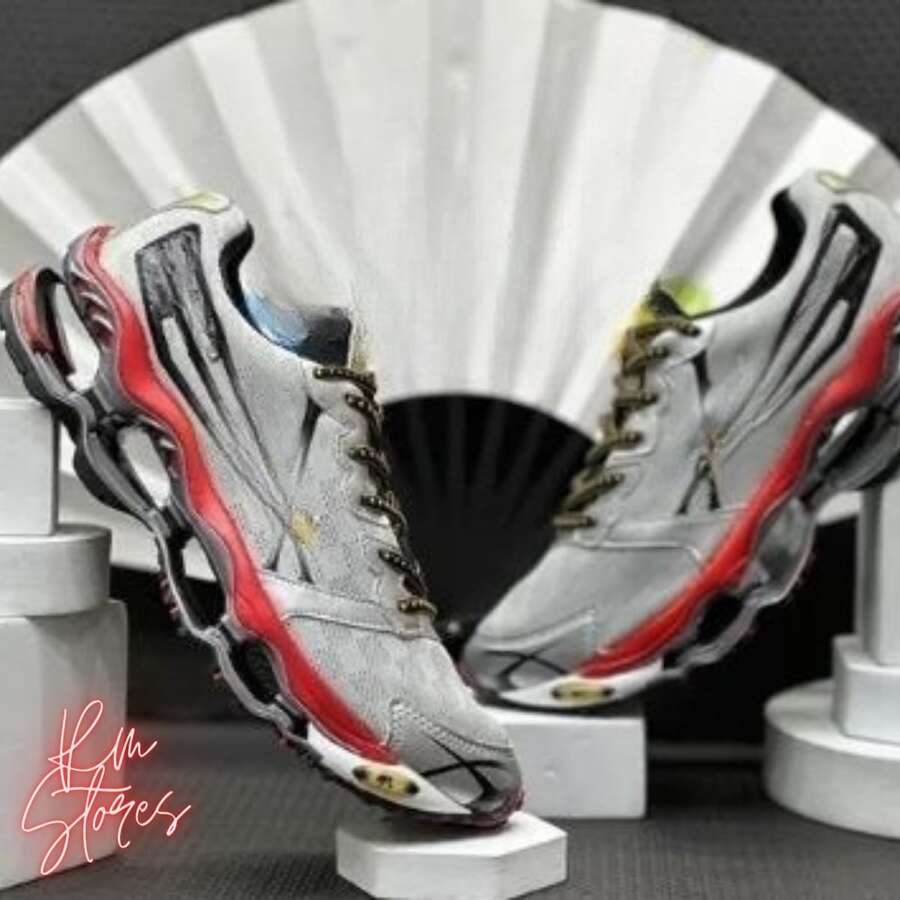 Men Sneakers - Gray orange - View 1