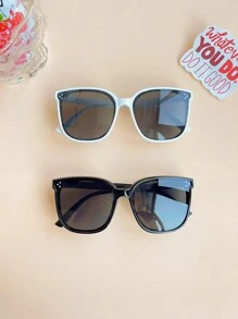 2/3/4件装 男女童可爱漂亮方形豹纹框 儿童时尚眼镜 - 彩色 - 查看 11