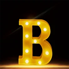 1 件大号数字字母灯、LED 灯、发光数字夜灯、婚礼情人节生日派对圣诞节家庭酒吧派对装饰装饰灯、万圣节、圣诞节 - 多款顏色 - 查看 40
