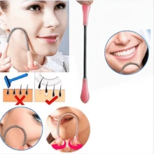 2 Stück Gesichtshaarentferner für Frauen, Gesichtshaarentfernungswerkzeug, sanfter Gesichtsepilierer, Körperhaarentferner für Männer und Frauen, Haarpflege und Zubehör für Frisörsalon Schönheit Reisenotwendigkeiten