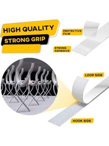 Self-Adhesive Hook And Loop Tape, White Hook And Loop Tape, Used For Fixing Windows, Photo Frames, Mosquito Nets, Carpets, Cars, And DIY