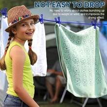 1pc Portable Travel Clothesline, Adjustable Elastic Camping Clothes Line Camping Stuff - Multicolor - View 12