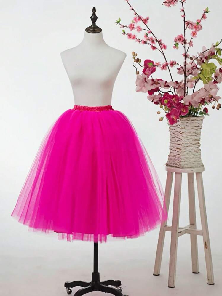 Gonna lunga a tutu per donne, gonna in tulle soffice, sottogonna, gonna da principessa, gonna di da celebrità di internet, gonna con telaio senza ossa, gonna da decorazione per festival, gonna per spettacoli e feste, gonna in rete stagionale nei colori nero, rosa, rosso, bianco, arancione, giallo, blu royal e rosa; adatta per matrimoni, feste, spettacoli, cosplay, carnevale e altri festival, Ognissanti - multicolore - Visualizzare 8