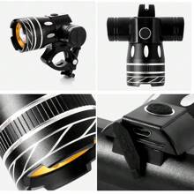 2* Lámpara Led Recargable 6000 Lm Impermeable Para Bicicleta - Negro - Ver 4