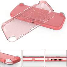 Case For Switch Lite,Protective Hard Portable Travel Carry Case For  Switch Lite Console And Accessories,Switch Lite Case With TPU Glitter Protective Case And Thumb Cap,Pink - Pink - View 6