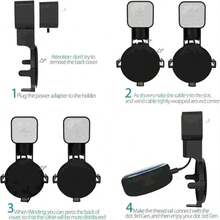 Outlet Wall Mount Stand For Echo Dot 3rd Generation, Plug Mount For Alexa Smart Home Speakers Voice Assistants, Space Saving Accessories With Cable Management - Black - View 3