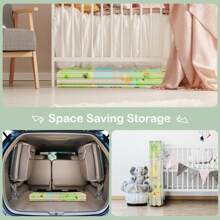 Baby Play Mat, Foldable Soft Foam Playmat, Extra Large Thick Crawling, Playing And Yoga Mat, Portable Waterproof Double-Sided Pattern Floor Mat For Newborn, Babies Toddlers, 200 * 180 * 1 Cm - Green - View 6