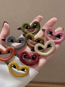 20 piezas de Pinzas para el cabello con forma de corazón dulce y lindo de inspiración Y2K, apropiado para uso diario, boda, fiesta, trayecto, escuela, oficina, playa, vacaciones, cumpleaños, festivales, regalos del Día de San Valentín