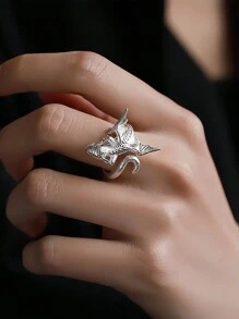 1只男女時尚萬能龍紋戒指，創意戒指，可愛指環，時尚食指戒指 - 飛龍戒指[1隻] - 查看 5