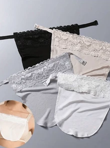 4pcs/3pcs/2pcs Contrast Color Lace Bras, Invisible Nipple Covers, Women Lingerie And Bra Accessories - A - View 13