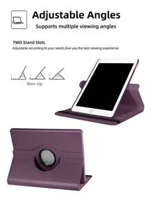 1 pieza Soporte de tableta con diseño morado estampado de lichis, giratorio 360°, adecuado para iPad Mini 1/2/3/4/5/6/7, iPad 9.7/10.2/10.5/10.9/11 pulgadas, iPad Air 11" (M2 y M3), iPad 11" (11a generación), diseño minimalista/casual/clásico/personalizado