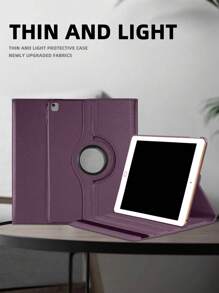 1 pieza Soporte de tableta con diseño morado estampado de lichis, giratorio 360°, adecuado para iPad Mini 1/2/3/4/5/6/7, iPad 9.7/10.2/10.5/10.9/11 pulgadas, iPad Air 11" (M2 y M3), iPad 11" (11a generación), diseño minimalista/casual/clásico/personalizado
