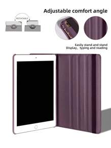1 pieza Soporte de tableta con diseño morado estampado de lichis, giratorio 360°, adecuado para iPad Mini 1/2/3/4/5/6/7, iPad 9.7/10.2/10.5/10.9/11 pulgadas, iPad Air 11" (M2 y M3), iPad 11" (11a generación), diseño minimalista/casual/clásico/personalizado