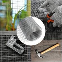 1pc Hot-Dip Galvanized Welded Chicken Wire Fence Mesh, 1/2 Inch Hardware Cloth, Raised Garden Bed Support Wire Mesh Roll, Zinc-Coated Fence Mesh For Garden Protection, Poultry Netting, Garden Fencing, Chicken Wire Fence, Floral Net - Silver - View 8