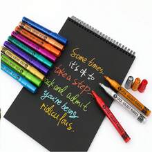 1 pièce de marqueurs de peinture acrylique vibrants - stylos pailletés métalliques pour l'artisanat créatif sur diverses surfaces - parfait pour les scrapbooks, la peinture sur roches, la céramique, le verre, le bois, les tissus, la canevas, les tasses et les artisanats de Noël pour la rentrée scolaire