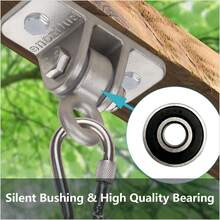 Hammock Swing Chair Hanging Kit Swivel Hook Ceiling Mount Indoor & Outdoor - Multicolor - View 3