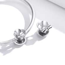 WOSTU 1pc 100% 925 Sterling Silver Flower Teacup Charm Bead Coffee Cup Pendant CharmAfternoon Tea Series Cubic Zirconia  Beads Fit Women DIY Bracelet Fine Jewelry Gift - Multicolor - View 10