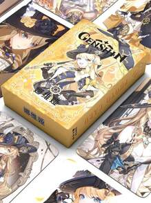 50/55pcs Anime Holographic Card, Otaku Game Merchandise, Character Postcard Collection
