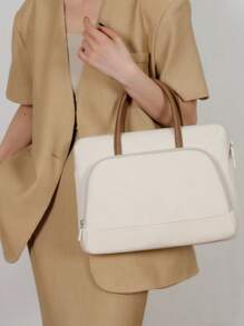 1pcs13寸14寸15寸多功能防水大容量电脑收纳手提单肩电脑包 - 彩色 - 查看 4