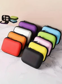 迷你旅行配件收納袋-超便攜，耐用，具有防震安全拉鍊閉合-方便存儲數據線，耳機和小配件，適用於旅行，通勤或戶外活動