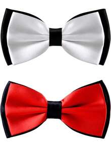 1pc/2pcs Solid Color Men's Business/Party/Wedding Bow Tie, Elegant And Stylish Accessory For Boyfriend/Husband Gift - Multicolor - View 6