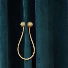 2pcs Magnetic Curtain Tiebacks, Modern Simple Curtain Buckle, No Drilling Installation - Yellow - View 5