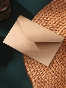 1set/10pcs Vintage Mini Square Envelopes, Fresh Kraft Paper Envelopes For Greeting/Thank You Cards, Ins Storage For Love Letters - Multicolor - View 6