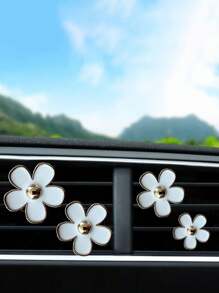 4入組車用空調出風口裝飾，可愛花朵車用空調出風口裝飾，車內用品 - 均碼 - 查看 2