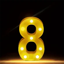 1 件大号数字字母灯、LED 灯、发光数字夜灯、婚礼情人节生日派对圣诞节家庭酒吧派对装饰装饰灯、万圣节、圣诞节 - 多款顏色 - 查看 18