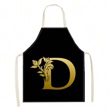 1pc 3D Pattern Linen Apron With Letters F, D, E, G For Kitchen Cooking Home Use,Food,,Kitchen,Travel,Kitchen Items,Kitchen Tools,Kitchen Things. - Multicolor - View 17
