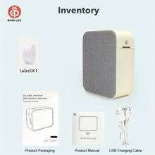 Marklife P15絨面便攜式熱敏標籤製造商印表機，適用於條形碼、服裝、珠寶、零售和小吃，兼容Android、IOS、Windows，無需墨水，帶1捲12 * 40mm標籤 - 天鵝絨-灰色 - 查看 10