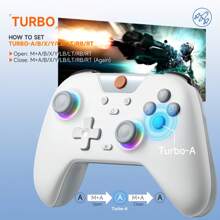 EasySMX Contrôleur de jeu multiplateforme EasySMX X05 avec manettes à effet Hall, connexion tri-mode compatible avec PC/Android/iOS/NS/Tablette, pour Black Myth Wukong