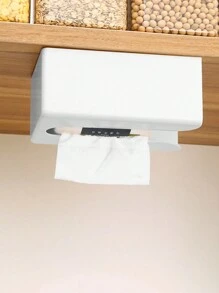 Juego de 3 accesorios de baño, de material plástico, que incluye portacepillos de dientes, dispensador de pasta de dientes, caja de pañuelos montada en la pared, caja de pañuelos autoadhesiva y extraíble, ahorro de espacio, impermeable. - Multicolor - Ver 6