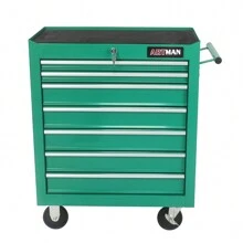 7-Drawer Meatl Rolling Tool Chest With Wheels,Tool Storage Cabinet With Locking System,Toolbox With Wheels For Garage, Warehouse, Workshop, Repair Shop- Green